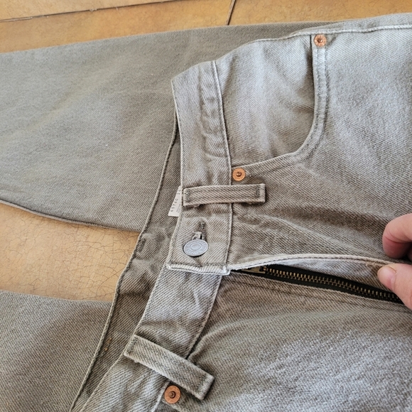 Vintage 90s Levi’s 550 Light Army Green 30x32 Made In USA - Picture 3 of 6